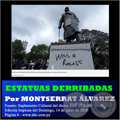 ESTATUAS DERRIBADAS - Por MONTSERRAT ÁLVAREZ - Domingo, 14 de Junio de 2020